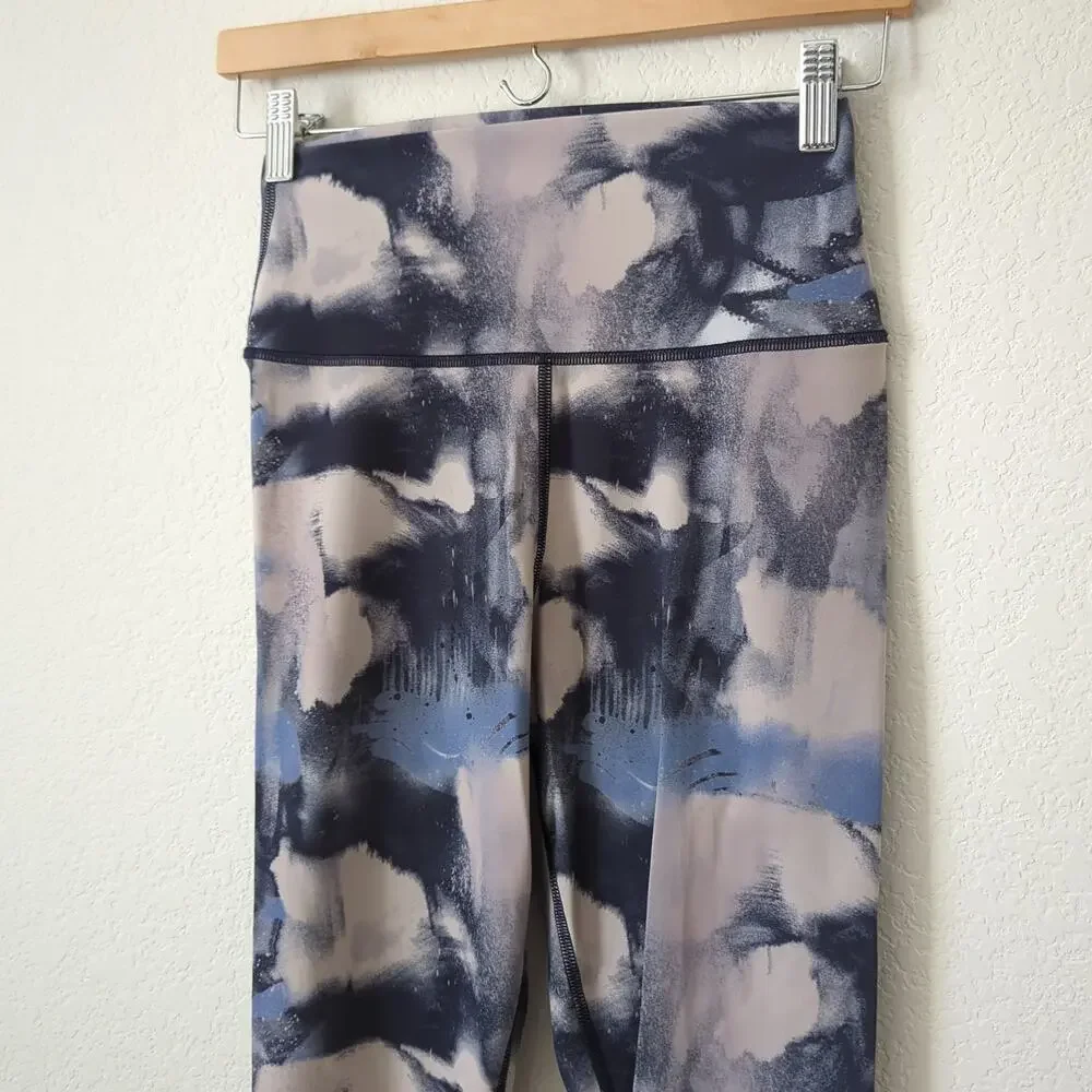 Alo Yoga Womens Athletic Pants Colorful Vapor High Rise Leggings Size Small‎ S